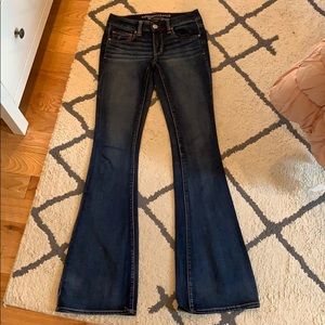 American Eagle x-long flare jeans size 2